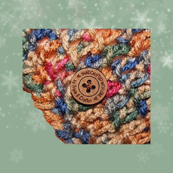 Crocheted Dreadlock Slouch Hat – Handmade Acrylic "Painted Desert" Beanie - Picture 3 of 3